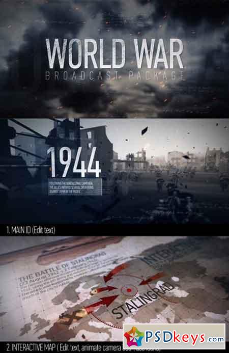 World War Broadcast Package 12906648 - After Effects Projects