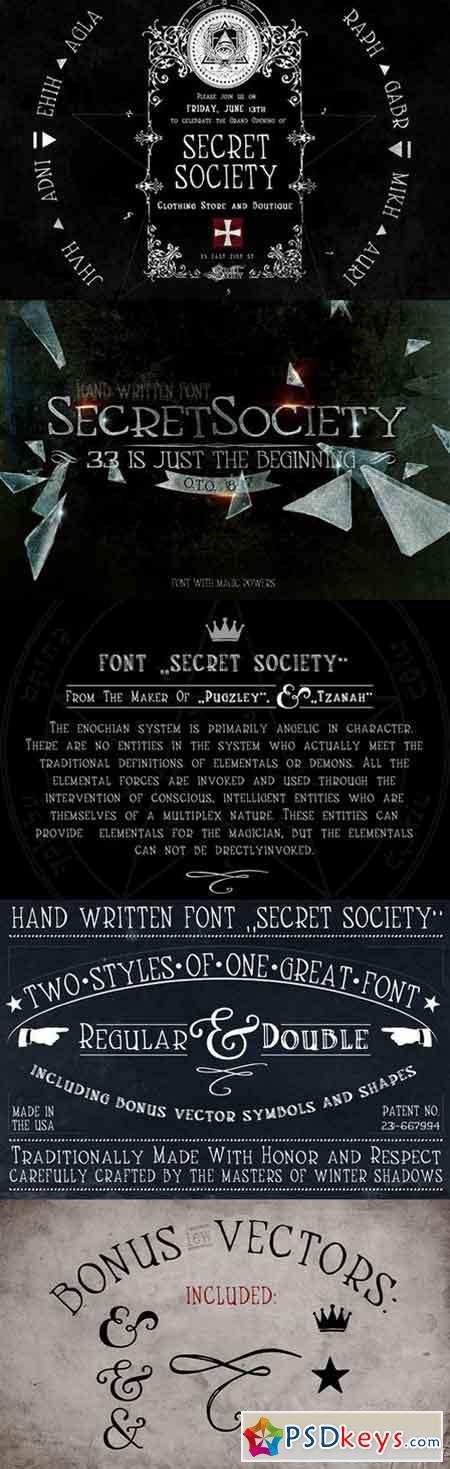 Handmade Font SecretSociety 829003
