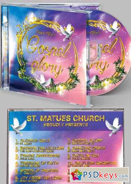 Gospel Glory V1 CD Cover PSD Template