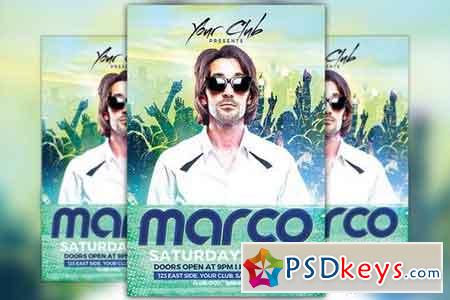 DJ Marco Club Party Flyer Template 813655