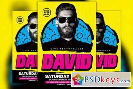 DJ David Club Party Flyer Template 828603