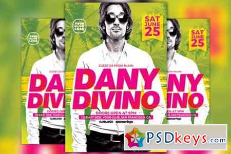 DJ Dany Club Party Flyer Template 828610