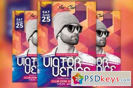 DJ Victor Party Flyer Template 828757