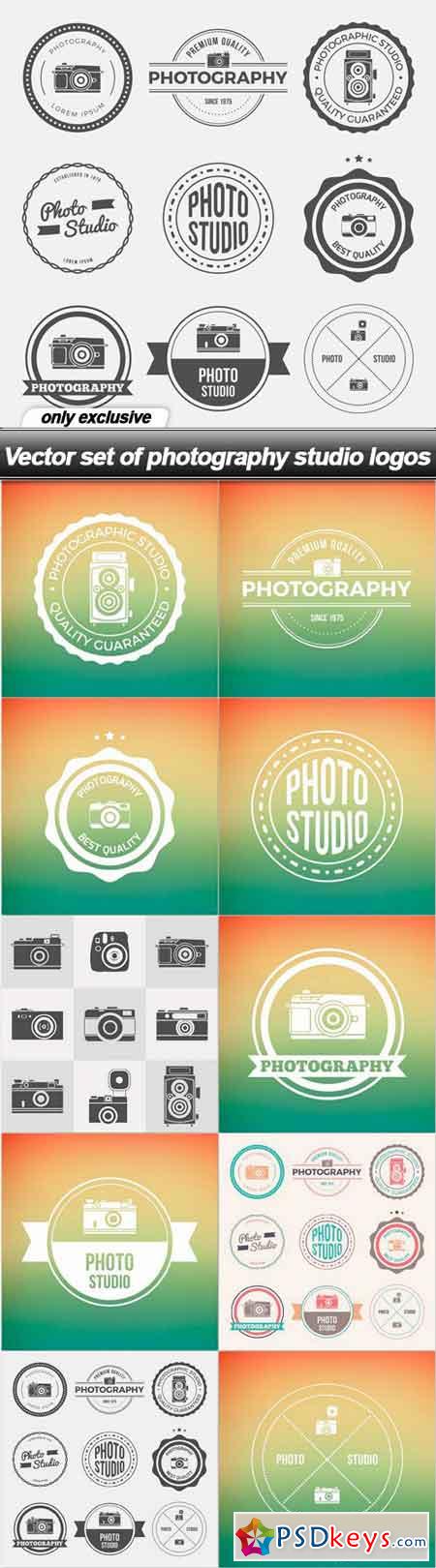 Vector set of photography studio logos - 10 EPS
