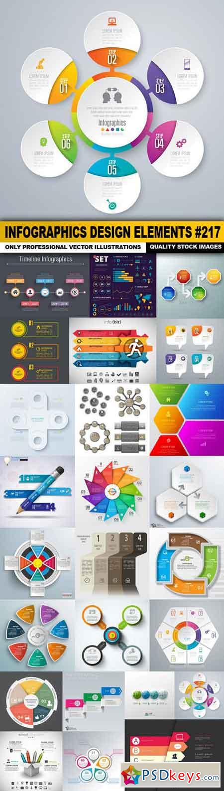 Infographics Design Elements #217 - 25 Vector