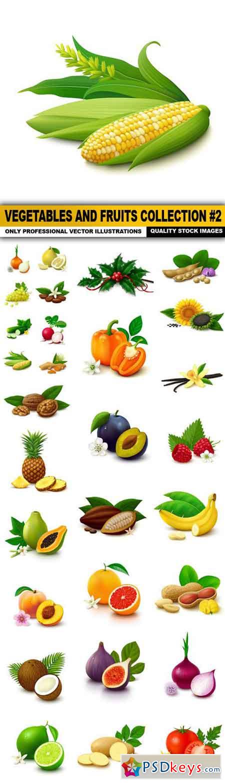 Vegetables And Fruits Collection #2 - 30 Vector