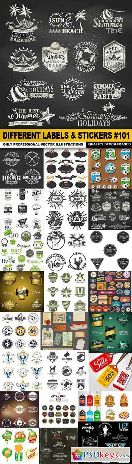 Different Labels & Stickers #101 - 25 Vector
