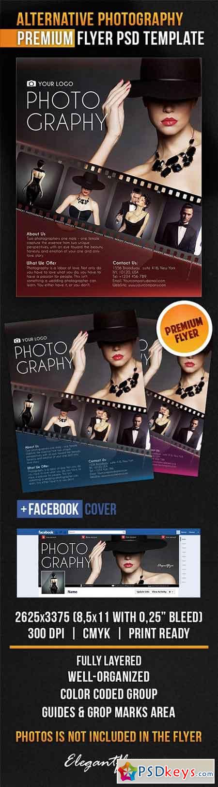 Alternative Photography Flyer PSD Template + Facebook Cover