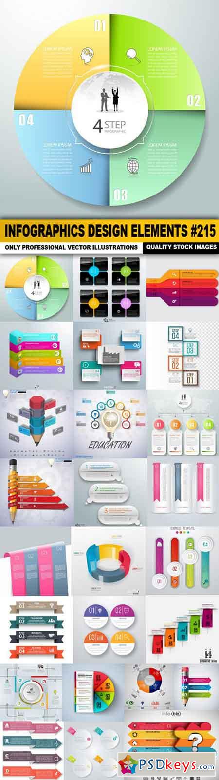 Infographics Design Elements #215 - 25 Vector