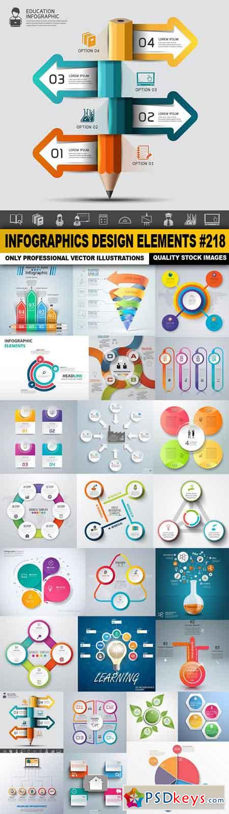 Infographics Design Elements #218 - 25 Vector