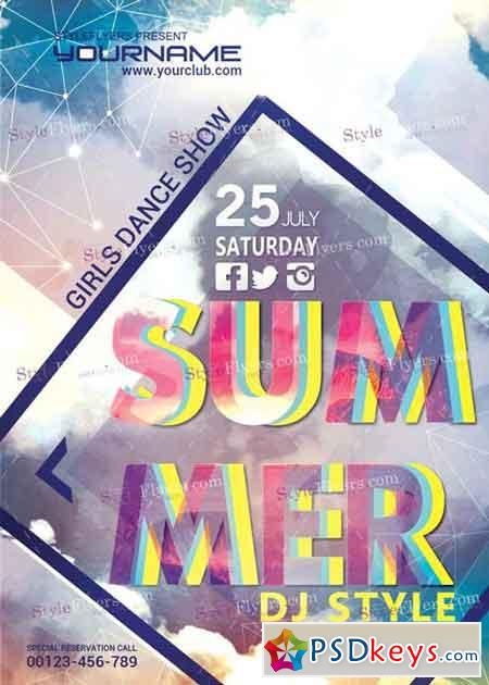 Summer V9 PSD Flyer Template