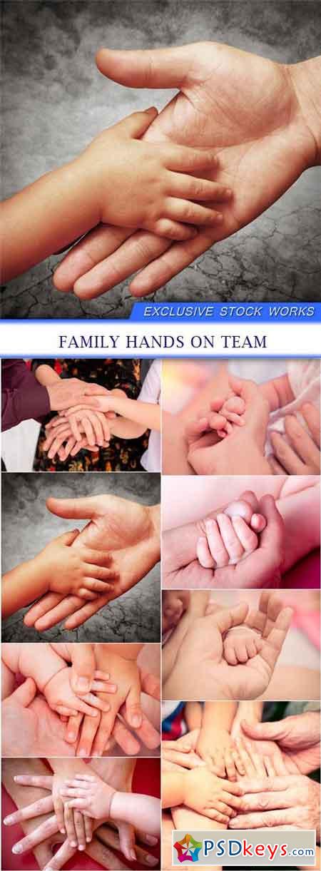 Family hands on team 8X JPEG