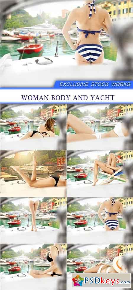 woman body and yacht 8x JPEG