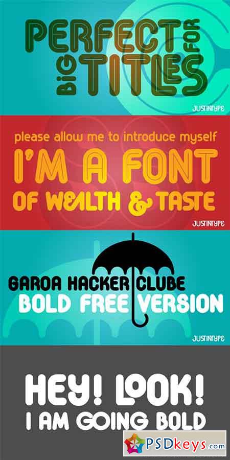 Garoa Font Family 4 Fonts