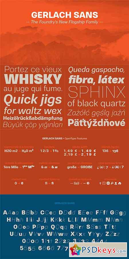 Gerlach Sans Font Family - 16 FONTS