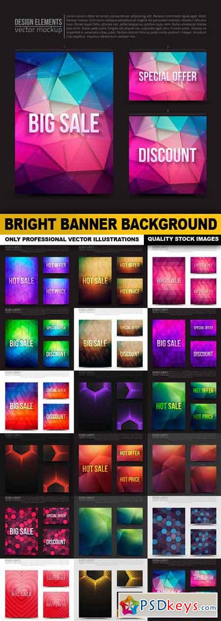 Bright Banner Background - 20 Vector