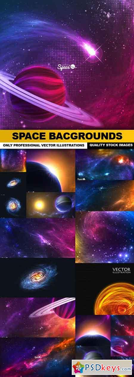 Space Bacgrounds - 18 Vector