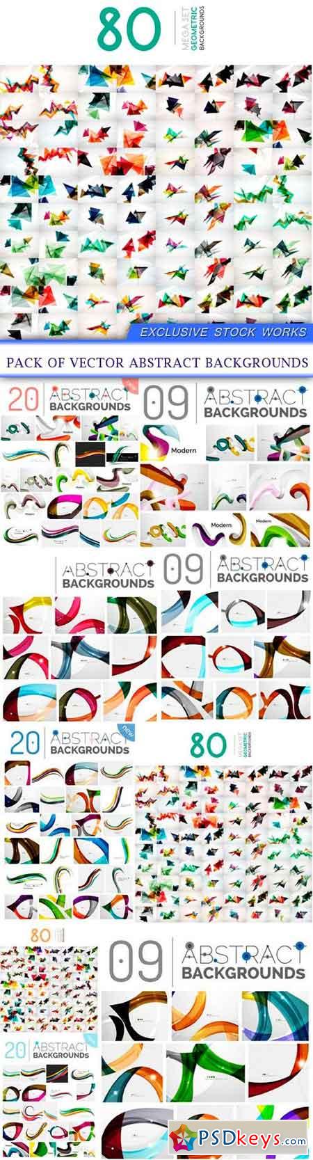 Pack of vector abstract backgrounds 9X EPS