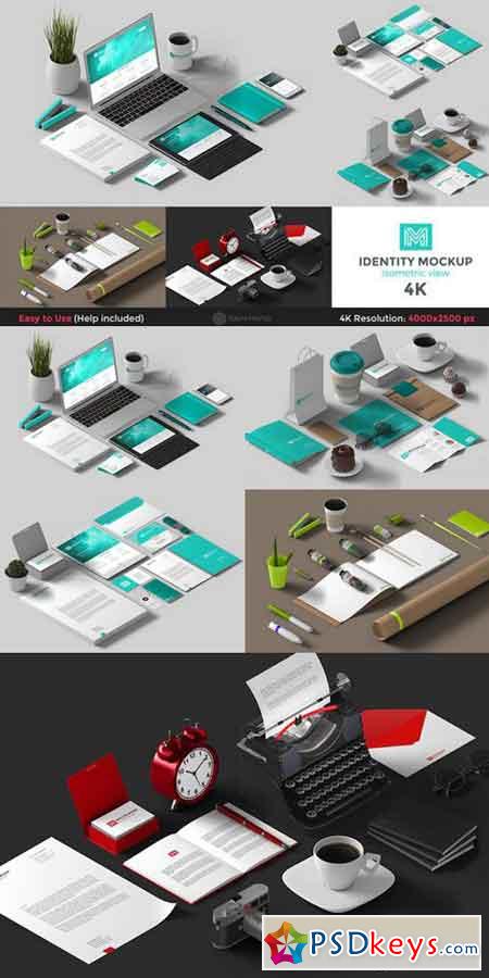 Identity Mockup Isometric view 4K 850800 » Free Download ...