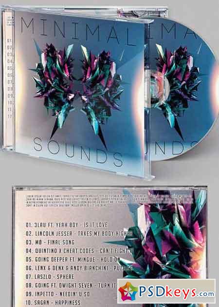Minimal Sound CD Cover PSD Template