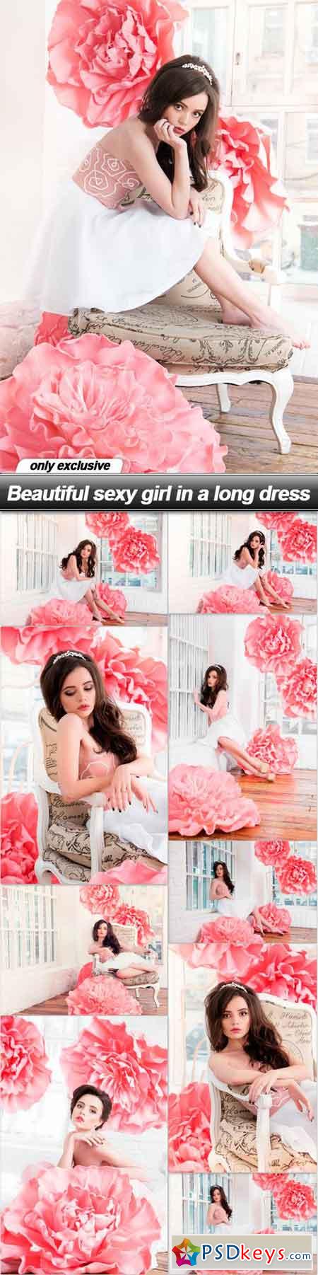Beautiful sexy girl in a long dress - 10 UHQ JPEG