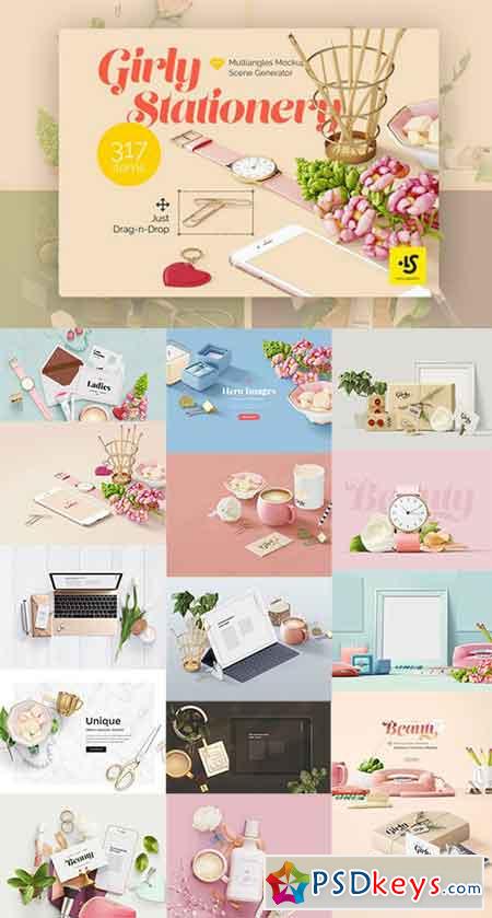 Girly Stationery Mockup Creator 828059