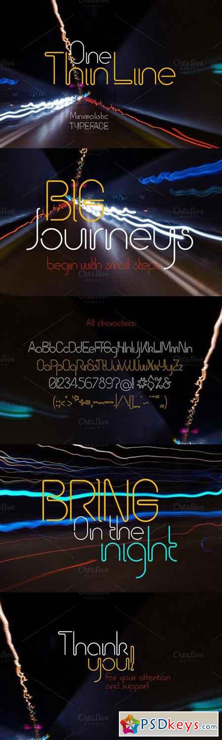 One Thin Line font 851863