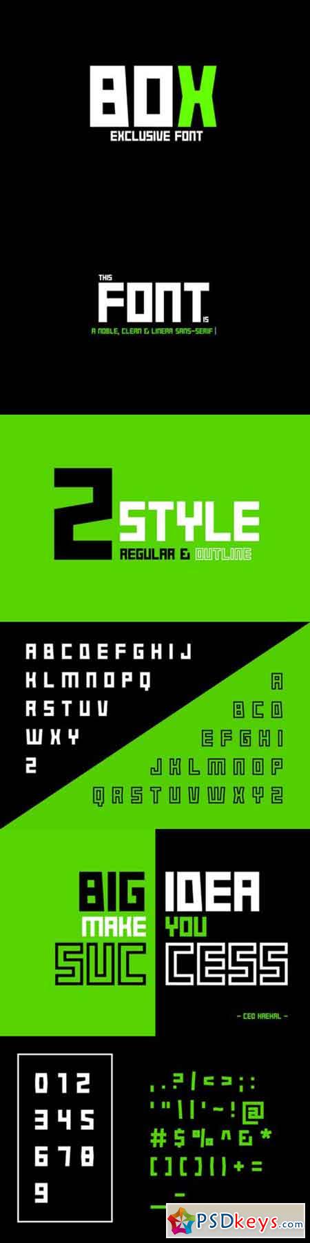 Box Typeface Font 856334