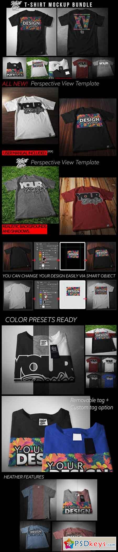 Download BL T-Shirt Mockup Bundle 853399 » Free Download Photoshop Vector Stock image Via Torrent ...