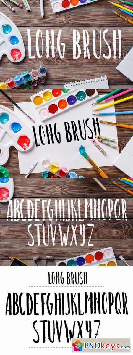Long brush alphabet. 706609