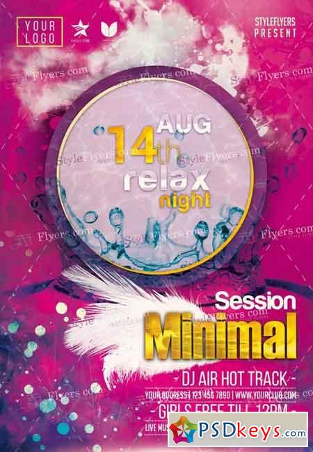 Minimal Session PSD Flyer Template + Facebook Cover