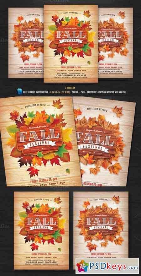 Fall Autumn Festival Flyer & FBcover 344642