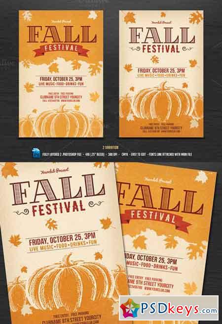 Fall Festival Flyer template 833415