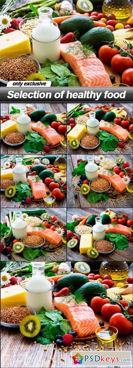 Selection of healthy food - 8 UHQ JPEG
