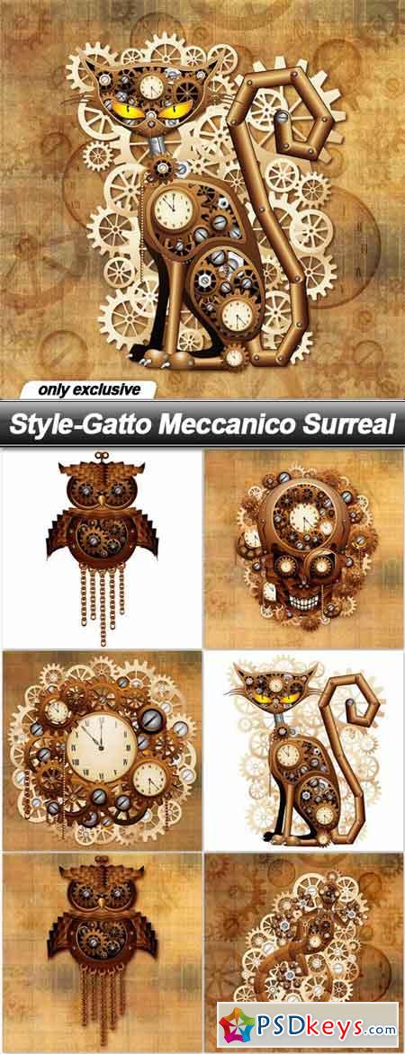 Style-Gatto Meccanico Surreal - 7 UHQ JPEG