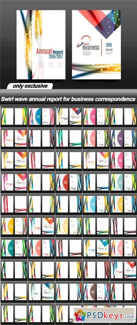 Swirl wave annual report for business correspondence - 50 EPS