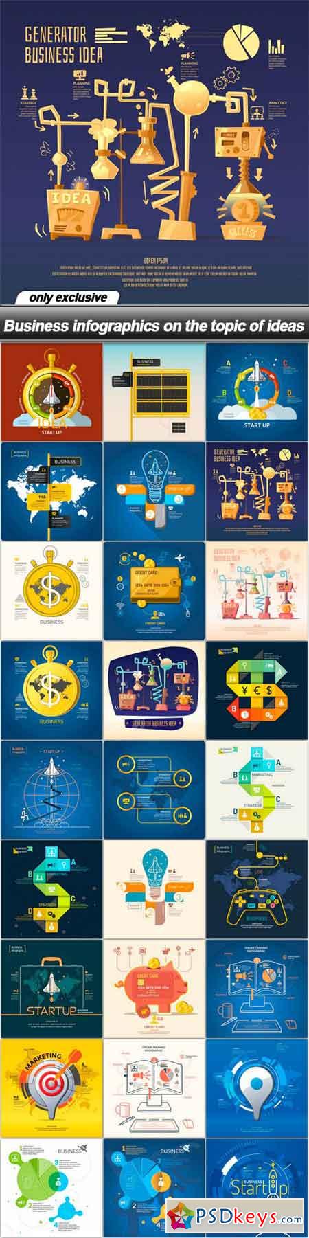 Business infographics on the topic of ideas - 27 EPS