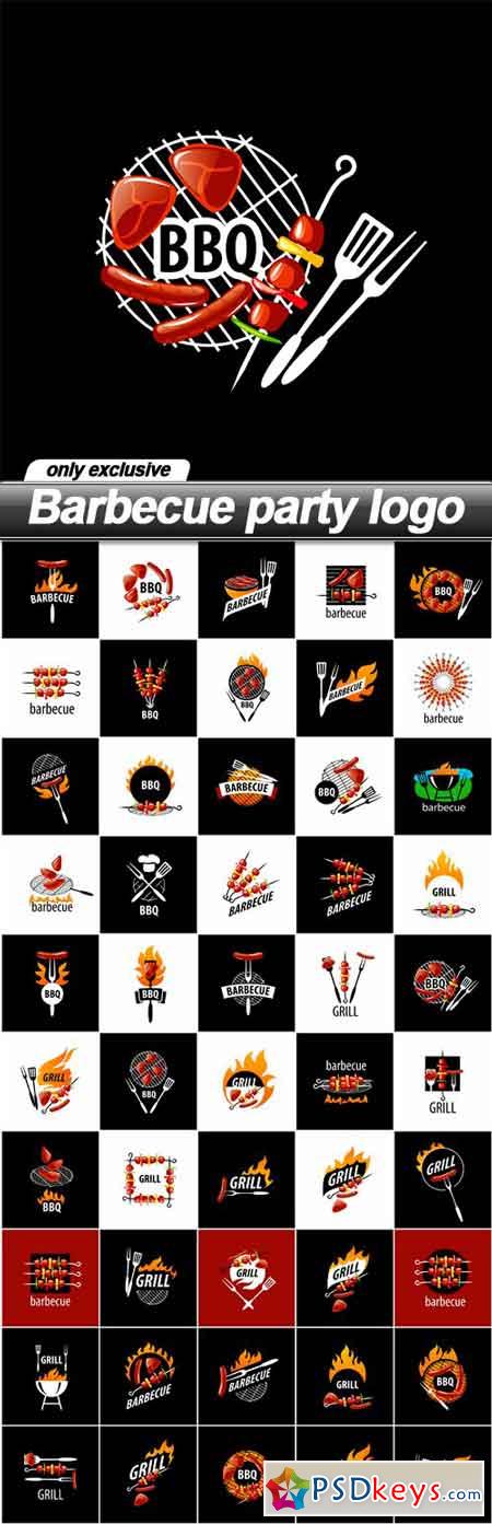 Barbecue party logo - 50 EPS