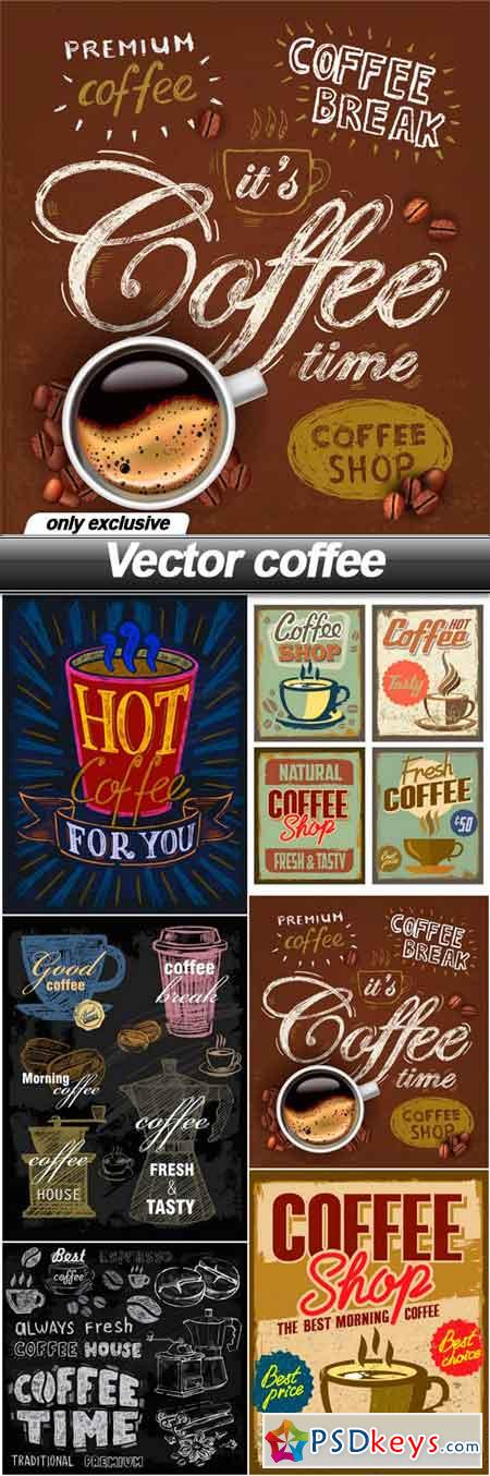 Vector coffee - 6 EPS