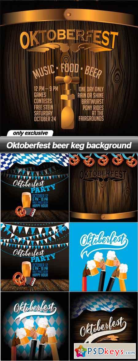Oktoberfest beer keg background - 7 EPS