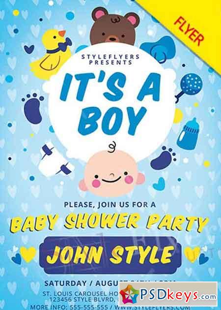Baby Shower V1 PSD Flyer Template