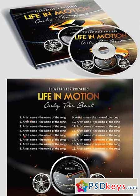 Life in Motion CD Cover PSD Template