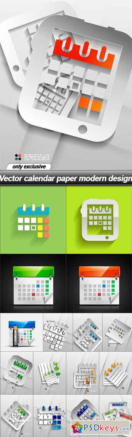 Vector calendar paper modern design - 17 EPS
