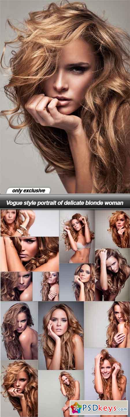 Vogue style portrait of delicate blonde woman - 14 UHQ JPEG