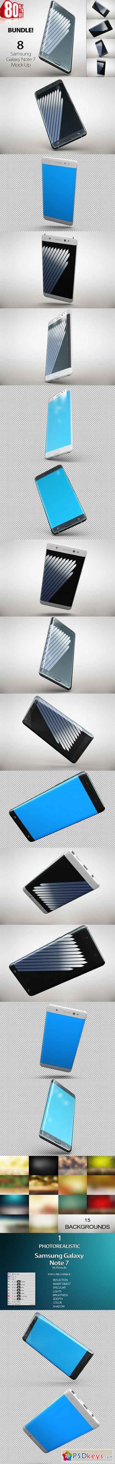 Bundle Samsung Galaxy Note 7 Mock Up 860043