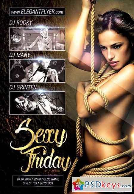 Sexy Friday Flyer PSD Template + Facebook Cover