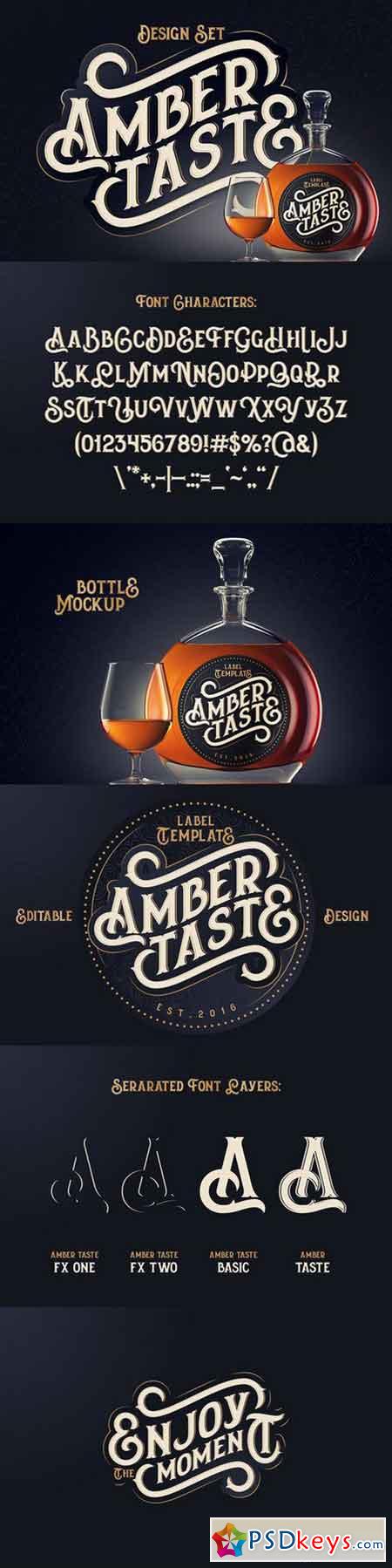 Amber Taste Font, Label, Mockup! 871031
