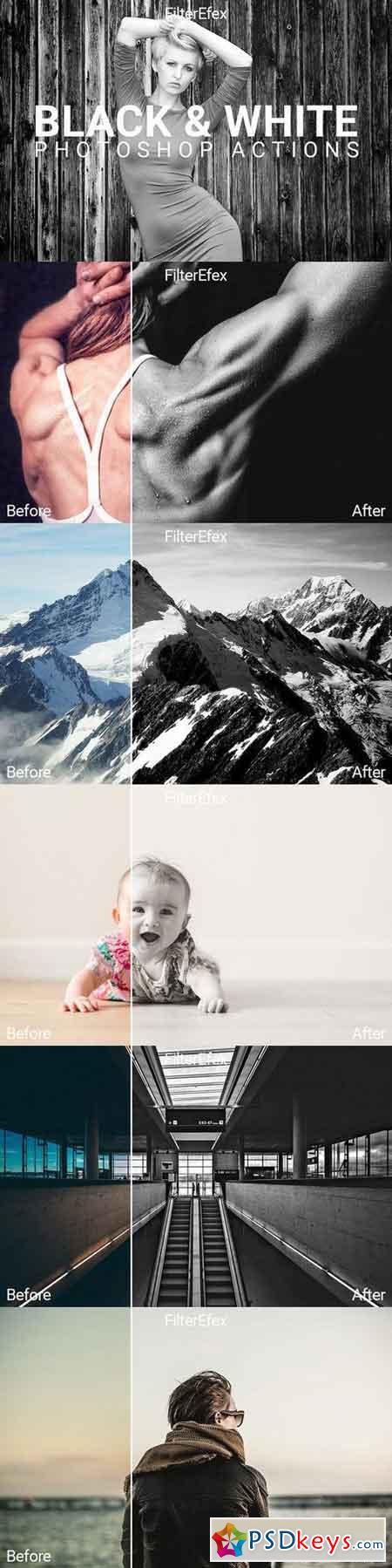 Black & White Photoshop Actions 713929