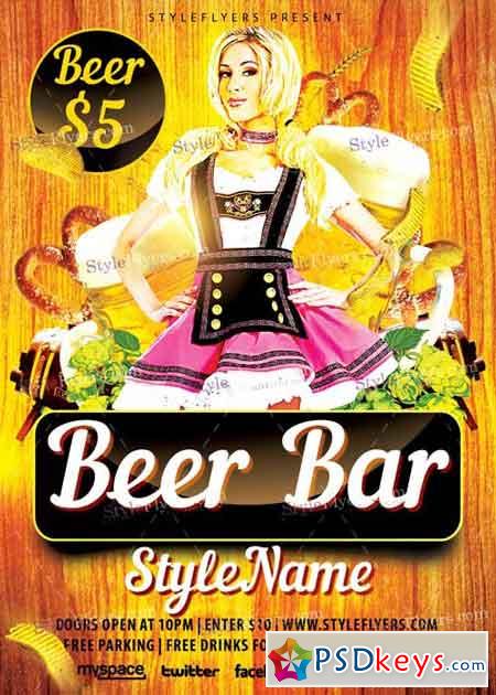 Beer Bar V11 PSD Flyer Template