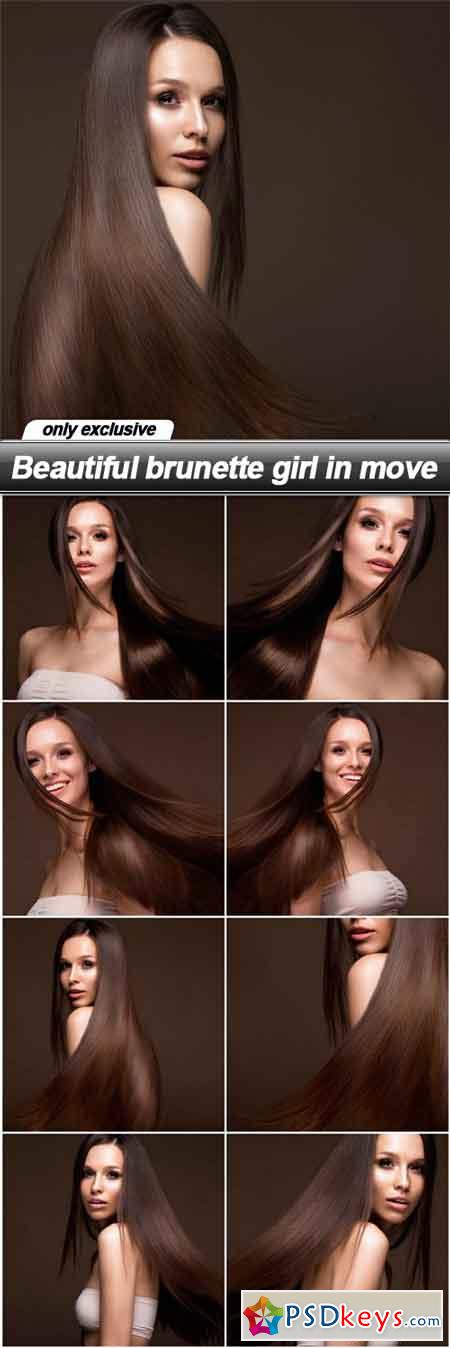 Beautiful brunette girl in move - 9 UHQ JPEG